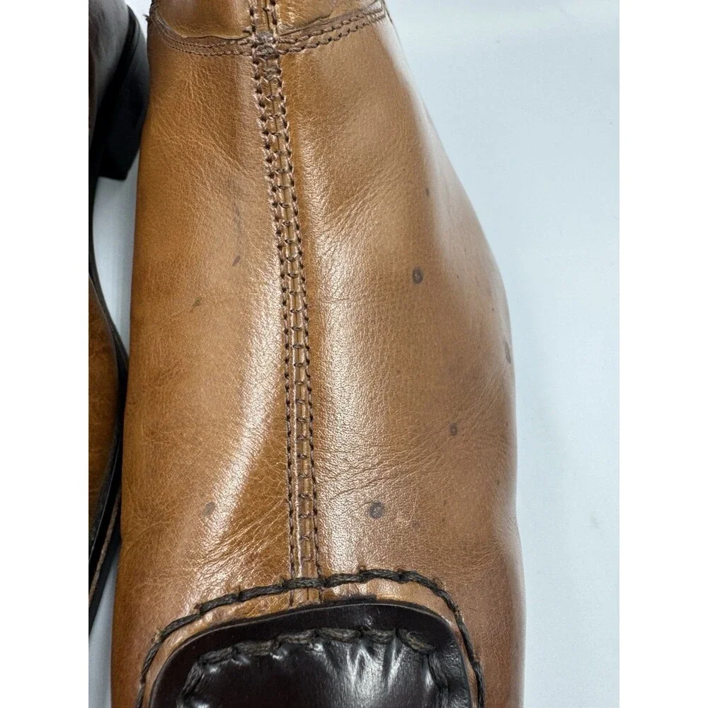 Fratelli Footwear Men's Genuine Leather Boots Size 10.5 Cognac Brown Bootie